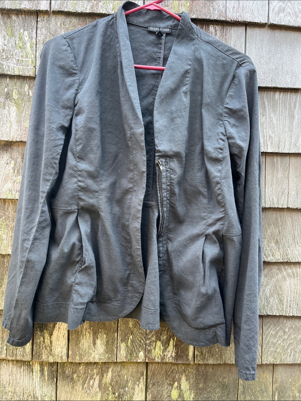 NWOT Eileen Fisher Linen Charcoal Shacket S